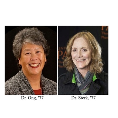 Catherine Grady Sterk ’77, ’78 and Holly Ong ’77 